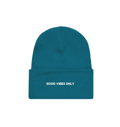 Teal BRAINGAIN GOOD VIBES ONLY BEANIE (2nd)