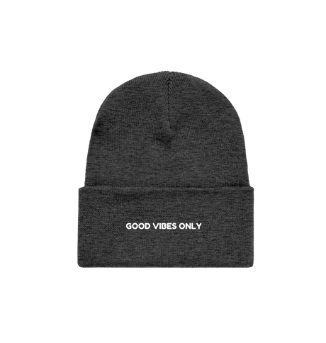 Charcoal BRAINGAIN GOOD VIBES ONLY BEANIE (2nd)