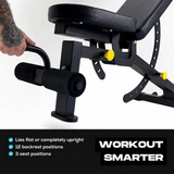 BRAINGAIN Adjustable Bench 2.0 - 12 backrest positions, 3 seat positions